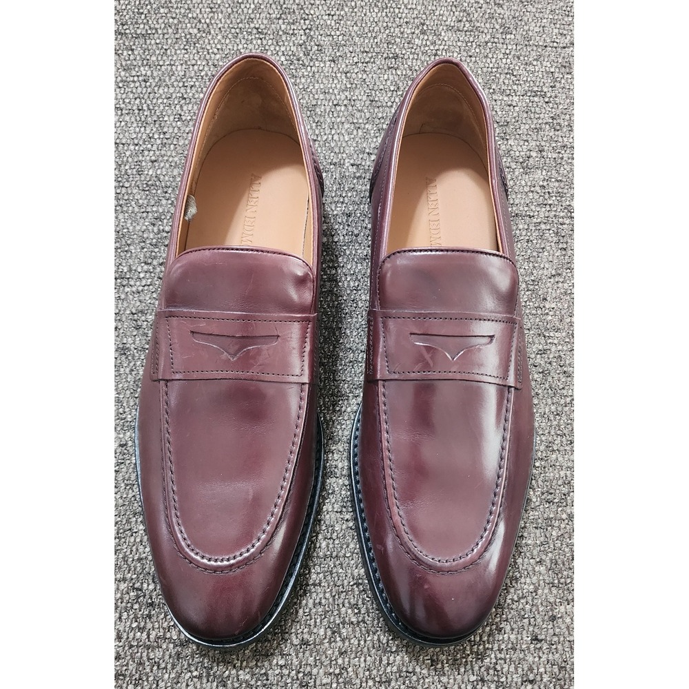 Allen Edmonds Men's Eli Loafer Burgundy Leather Penny Loafers Size 9.5 D 5940